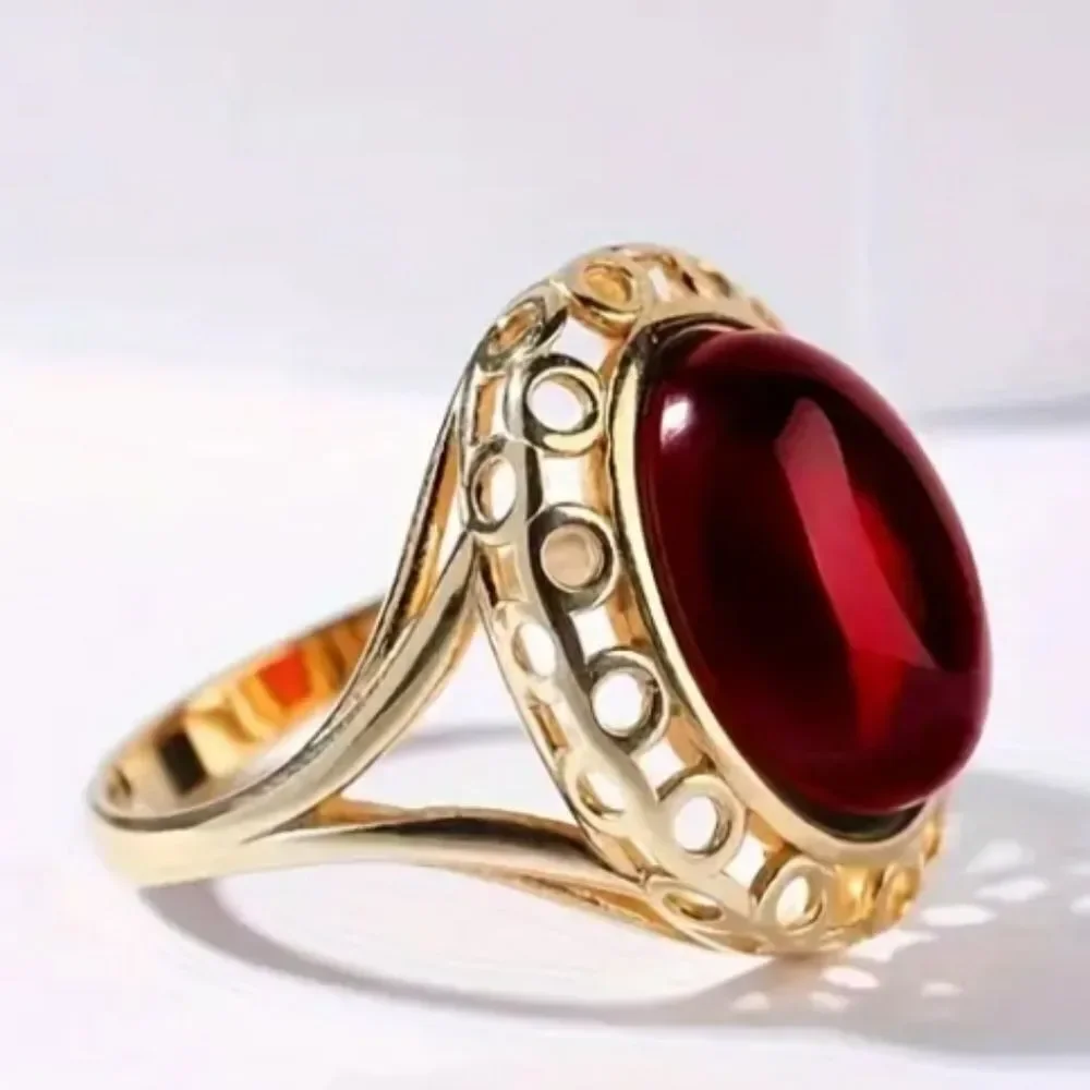 Hollow Oval statement ring For Adults sz 9